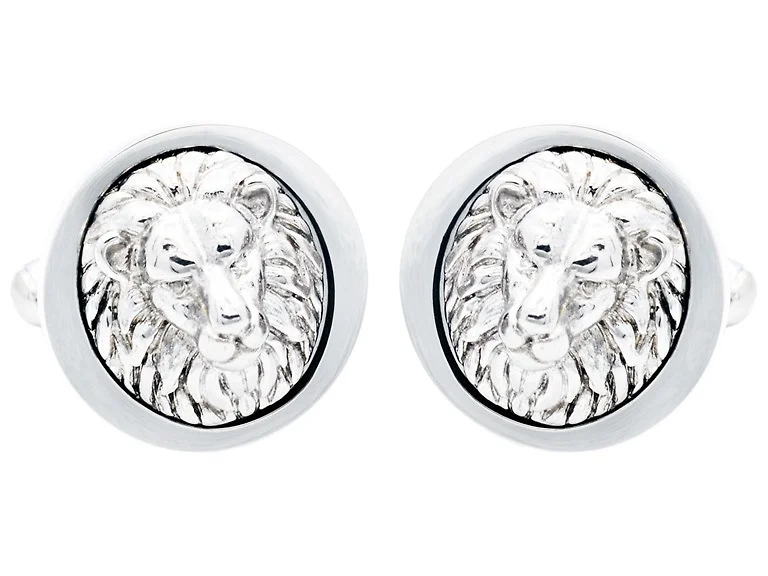 Stainless Steel Lion Cufflinks