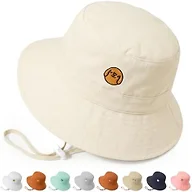 RIVBOS Baby Sun Hat UPF 50+ Animal Pattern Toddler Bucket Hat for Boys Girl