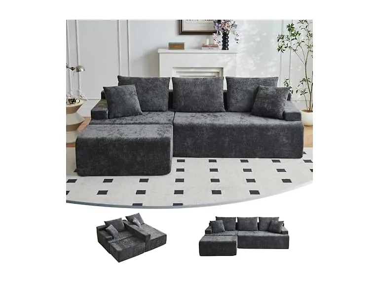 Ayovoch Boneless Sectional Grey
