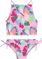 Kanu Surf Girls, Daisy UPF 50 Beach Sport Halter Tankini 2-Piece Swimsuit, Kiana Pink, 8