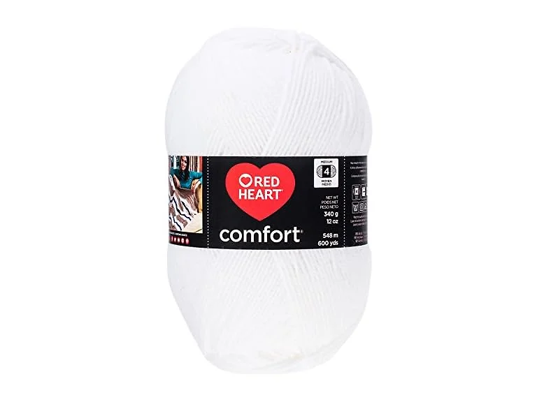 RED HEART Comfort Shimmers Yarn, White Opal