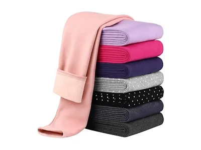 Cooraby Girls (4-5T) Cotton Fleece Lined Tights