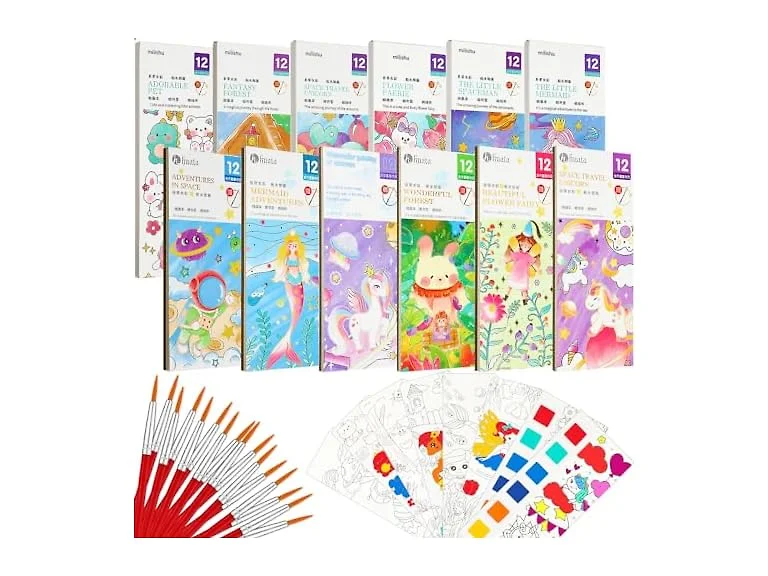 24 Pack Pocket Watercolor Painting Book