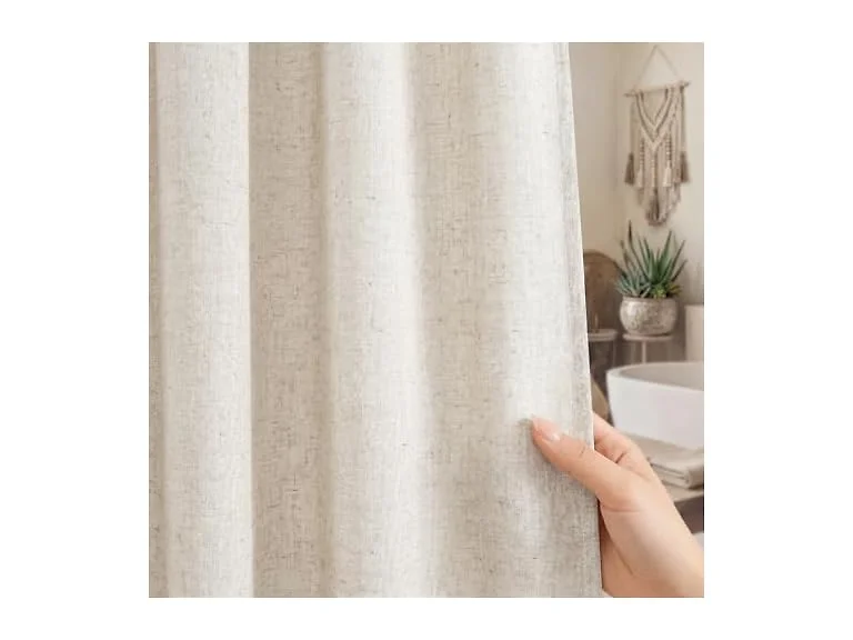 Seasonwood Linen Shower Curtain