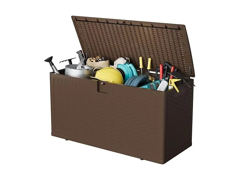 Resin Deck Box, 73 Gal Outdoor Storage Box 