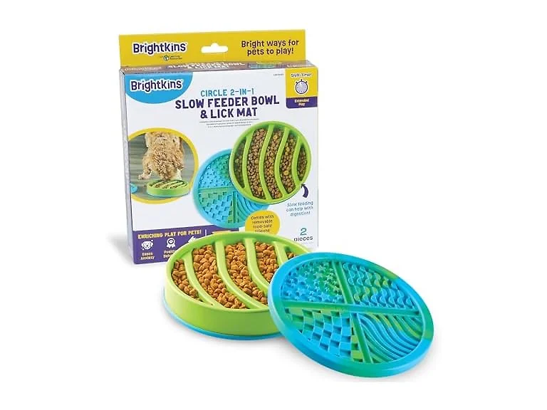 Brightkins Circle Slow Feeder and Lick Mat