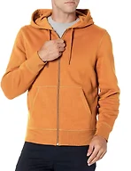 Amazon Essentials Men's Full-Zip Fleece Hoodie Sweatshirt (Available in Big & Tall), Nutmeg, Small