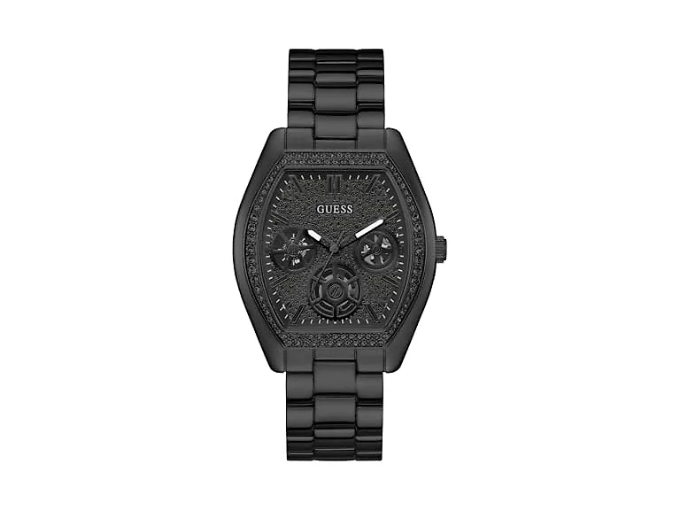 Guess Men's 40.7mm Watch - Black Stainless Steel