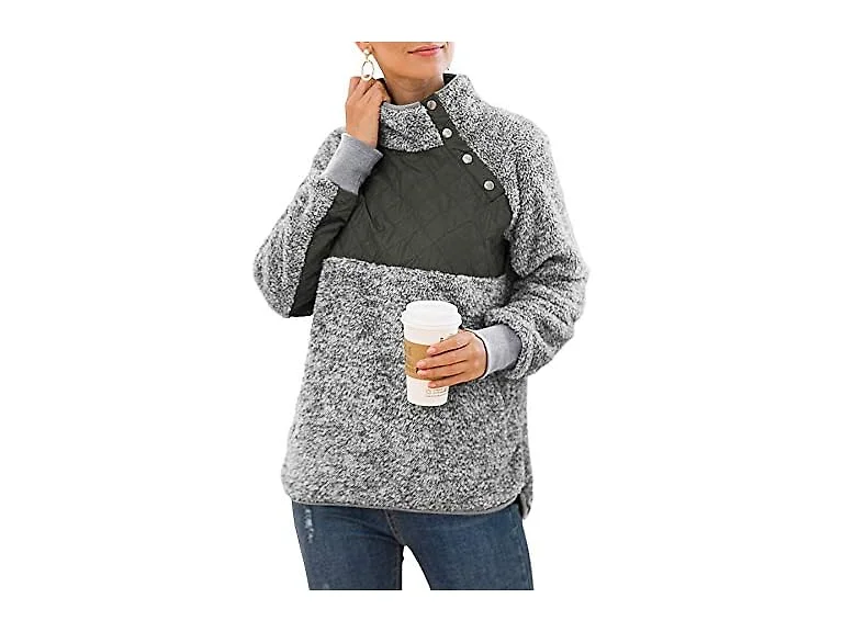 Viishow Women (XXL) Long Sleeves Coat Light Gray