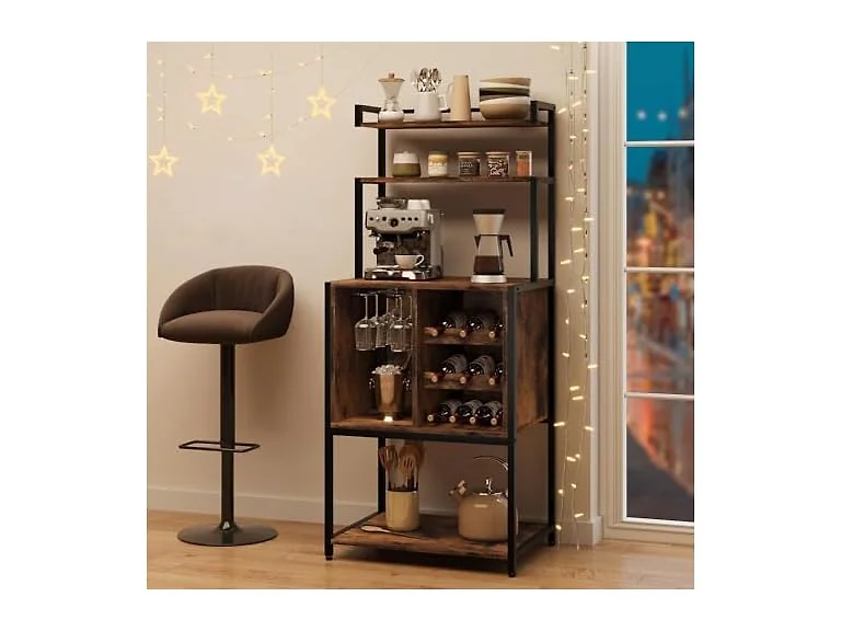 Emorefun Tall Wine Rack Freestanding Floor, 5-Tier