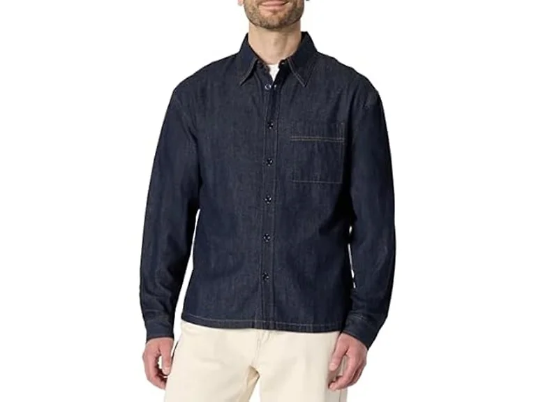 Amazon Essentials Men's Denim Button-Down Shirt
