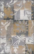 Superior Indoor Area Rug, Jute Backed, Perfect for Entryway, Office, Living/Dining Room, Bedroom, Kitchen, Floor, Modern Floral Patchwork Decor, Pastiche Collection, 5' x 8', Camel