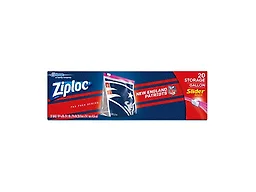 Ziploc Slider Storage Gallon Bag, Great for Grab-and-go Snacking, Tailgating or homegating, 20 Count- NFL New England Patriots