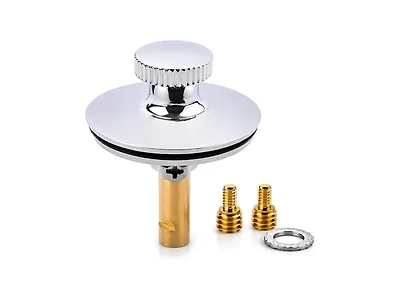 SUPPLYGIANT Lift and Turn Tub Drain Stopper Chrome