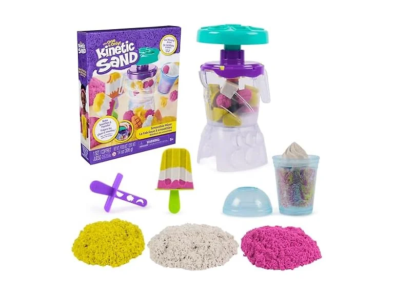 Kinetic Sand, Smoothie Mixer Playset with 14 oz Play Sand
