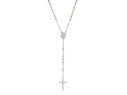 Iron Saints LGR-46-005N Beaded Rosary w- Medal & Cross
