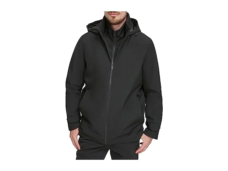 Dockers Mens Dwight Soft Shell Bib Jacket
