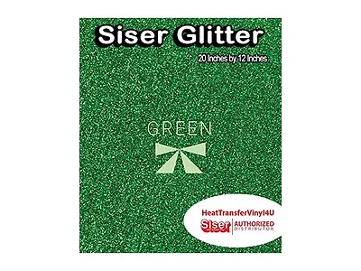 Siser Glitter HTV 20" x 12" Sheet Grass