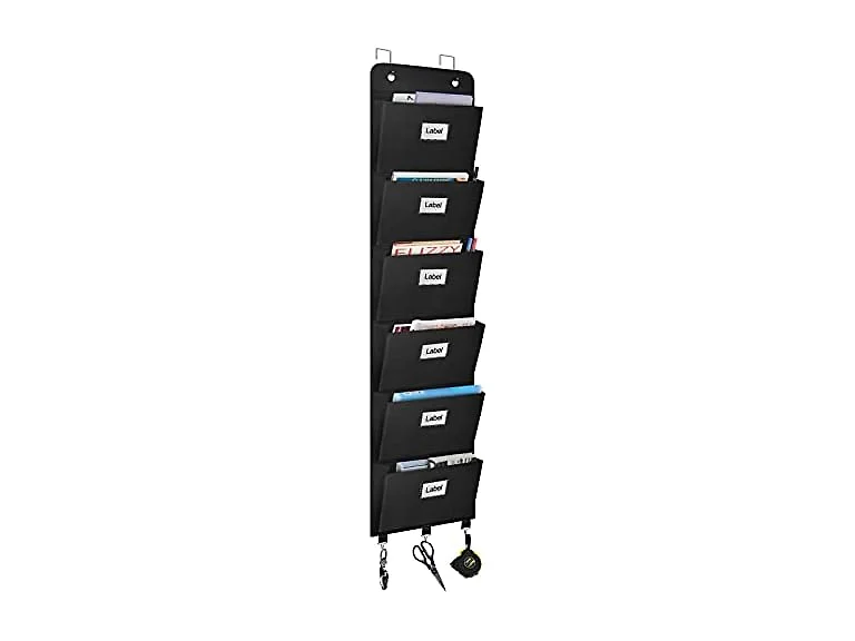coastal rose Over the Door File Organizer, 6 Organ