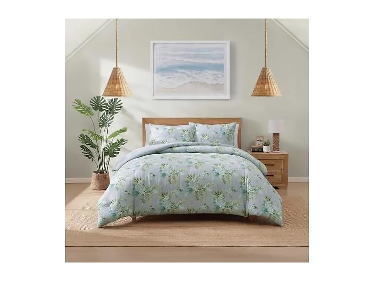 Tommy Bahama Queen Duvet Cover Set, Floral Ocean Bay
