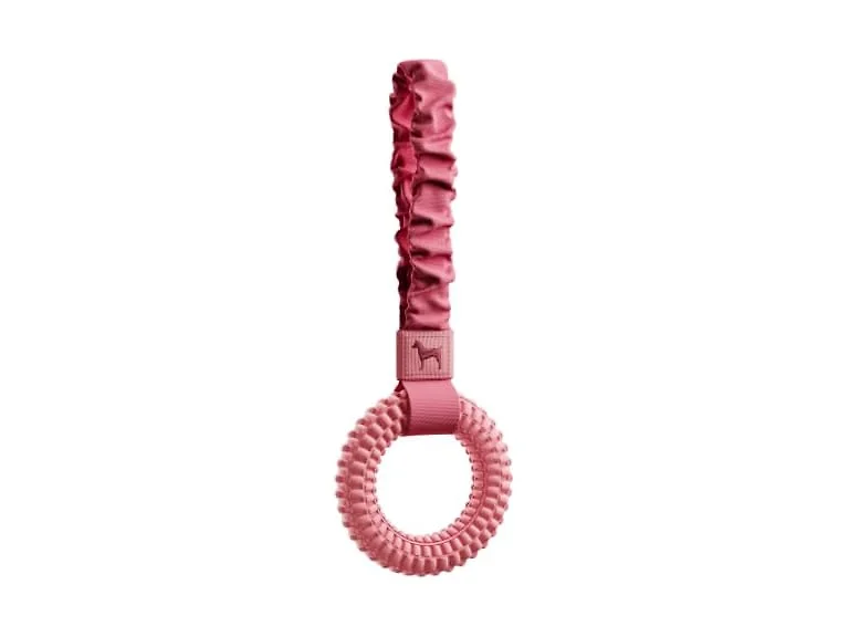 NOAH & PAW Luxury Dog Toy, TPU- Tug Ring, Pink