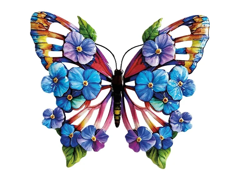 Iron 8" Butterfly Plaque