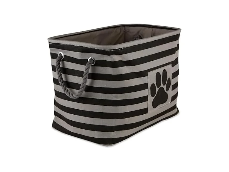 Bone Dry Pet Storage Striped Paw Patch Bin