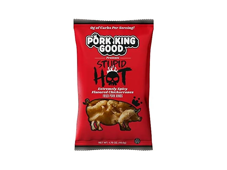 (10 Pack) "Stupid Hot" Pork Rinds 1.7oz Bags