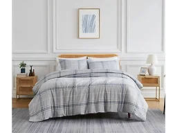 Southshore Fine Linens MF-COM-VILPLD-GRY-Q Full / Que