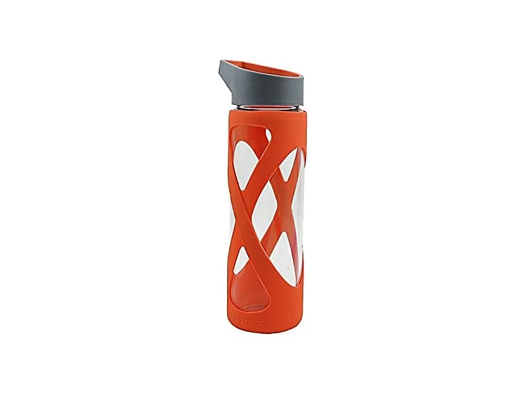 Lock & Lock Heat-Resistance X-Band Glass Bottle 17 oz (Red)