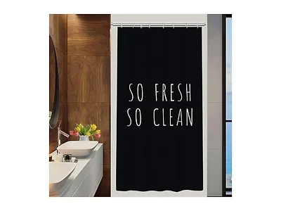 Yeele Black Shower Curtain
