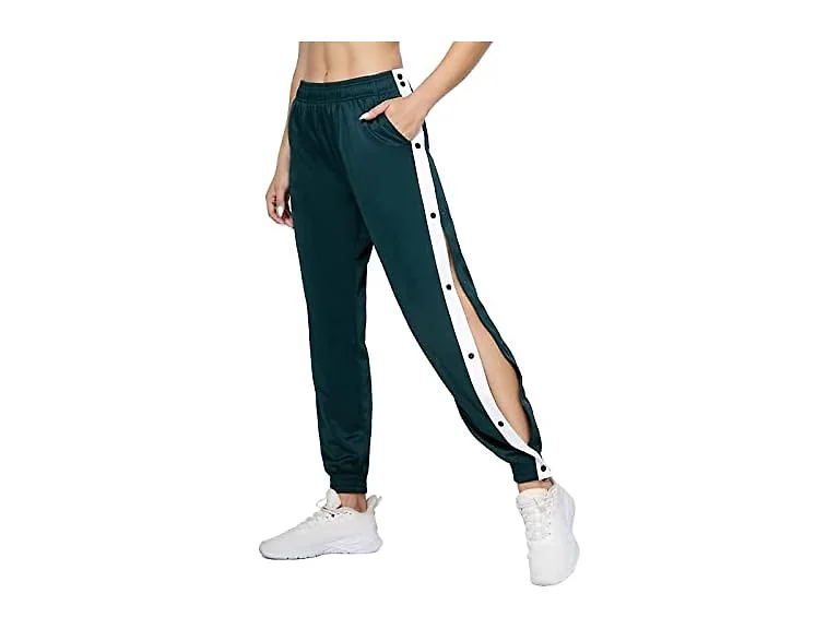 Xbtclxebco Girls (M) Side Split Snap Button Pants