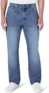 Amazon Essentials Men's Heavyweight Denim Rigid Loose Fit Jeans, 5 Pocket, Generously Proportioned, Tinted Medium Blue, 31W x 34L
