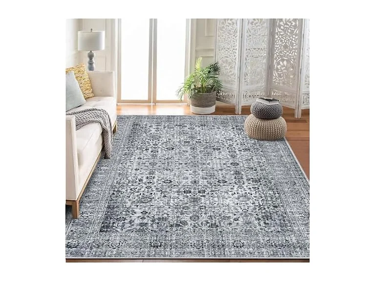 GarveeHome Washable Rug 5x7 Boho Grey