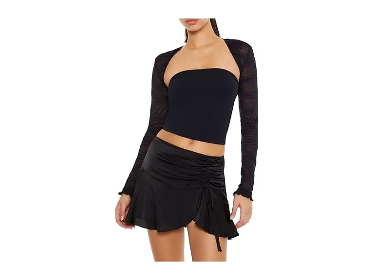 Forever 21 Women (XS) Sheer Lace Shrug Sweater