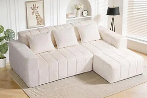 HABUTWAY 95" Modular Sectional Sofa with Chaise,Beige