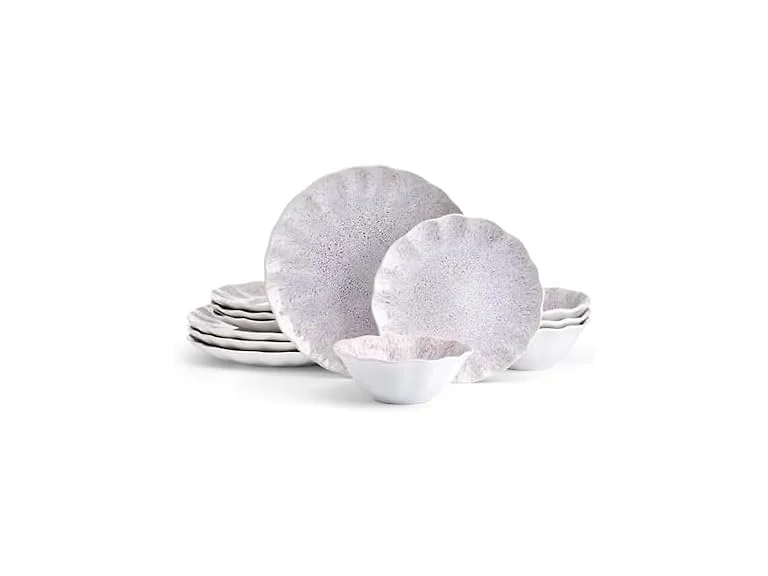 Mikasa Isla Hand Crafted 12 Piece Plates Bowls Dinnerware Set