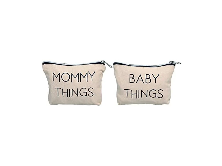 Mommy and Baby Canvas Pouch Set