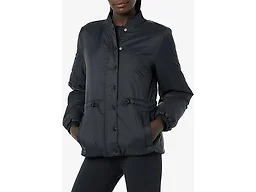 Amazon Essentials Women's Waist Padded Insulated Bomber Jacket, Fall Fashion, Black, Medium