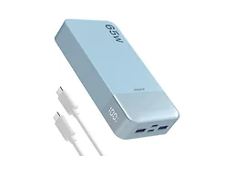 JUOVI Power Bank 65W 20000mAh Laptop Portable Charger, PD QC Fast Charging with 4 USB Ports, External Battery Pack for MacBook iPad Tablet iPhone Samsung Steam Deck and More