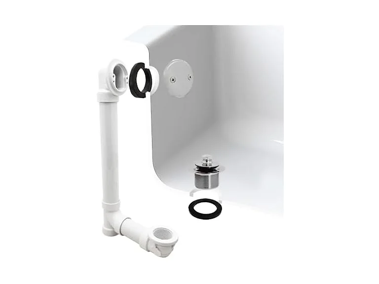 Westbrass A4942-26 1-1/2" x 12" SCH. 40 PVC Bath Waste & Overflow Assembly