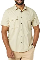 Amazon Essentials Men's Slim-Fit Short-Sleeve Two-Pocket Utility Shirt, Light Khaki Brown, XX-Large