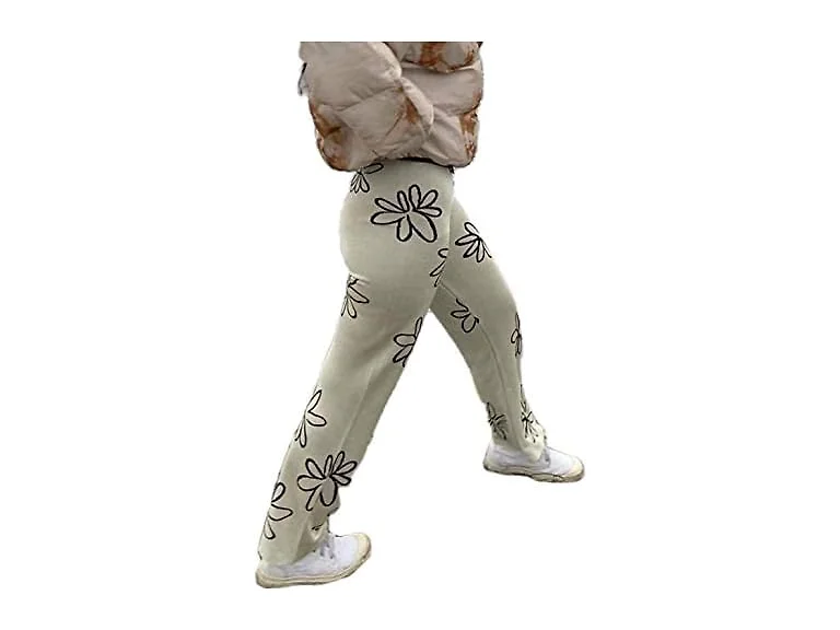 Nufiwi Women (M) Tie Pants Y2k Flare Leg Trousers