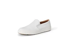 Amazon Essentials Men's Canvas Slip-on Sneakers, White, 13