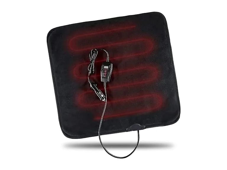 Zone Tech 12V Heated Car Mini Blanket Pad - Black