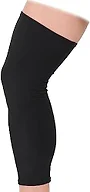 Doukom Knee Brace Undersleeve, Protective Leg Sleeve Liner for Sensitive Skin Chafing Prevention, Comfort Tapered Compression Shield for Post-Surgery Recovery, Fits Men Women, Black (XL)
