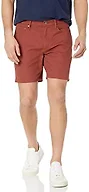 Amazon Essentials Men's Slim-Fit 7" Inseam Stretch 5-Pocket Shorts with Tapered Leg, Chestnut Brown, 32