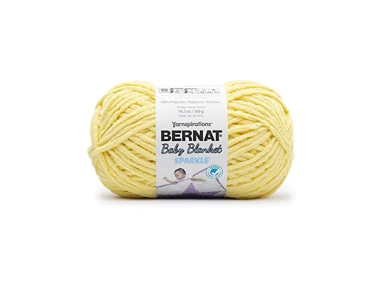 Bernat Baby Blanket Sparkle Yarn-Sunshine
