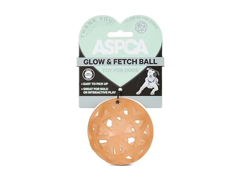 ASPCA Glow-in-The-Dark Cage Ball Dog Toy