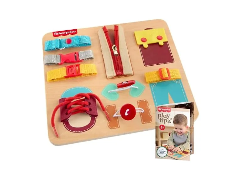 Fisher-Price Wood Montessori Toy Dressing Board